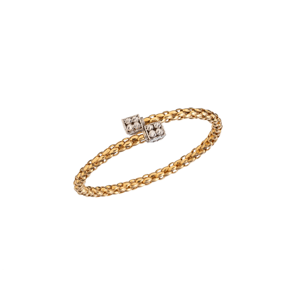 Bracelet in 18K yellow gold and 0.47 carat round cut diamonds
