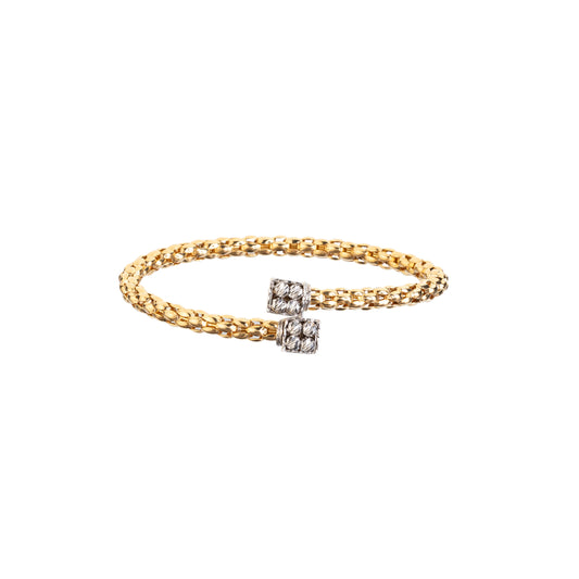 Bracelet in 18K yellow gold and 0.47 carat round cut diamonds